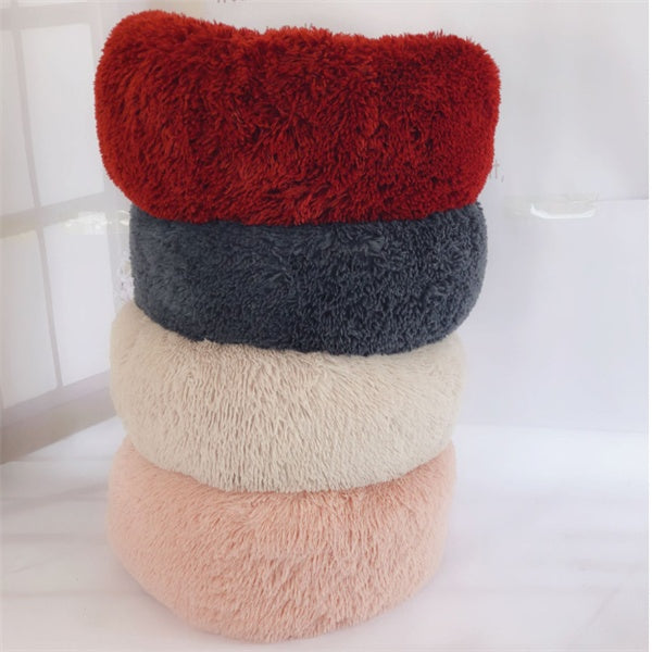 Round Long Hairy Autumn And Winter Nest Pad Cat and Pet Mattress