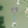 Sun-catcher Crystal Heart Life Tree Pendant Holiday Decoration