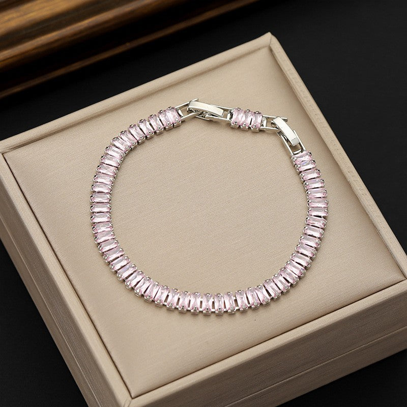 Affordable Luxury Fashion Bracelet With Colorful Zircon Stones