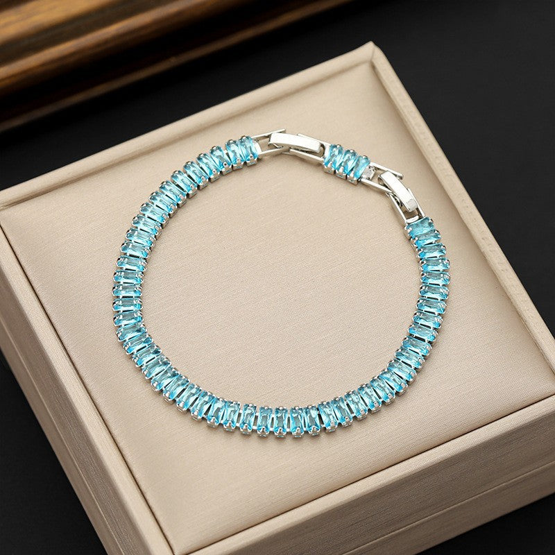 Affordable Luxury Fashion Bracelet With Colorful Zircon Stones